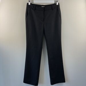 J. Crew Factory Black Twill Wool Blend Trousers Wide Leg Size 0